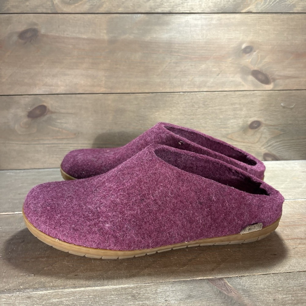 glerups womens size 42 shoes cranberry wool slip on comfort slippers